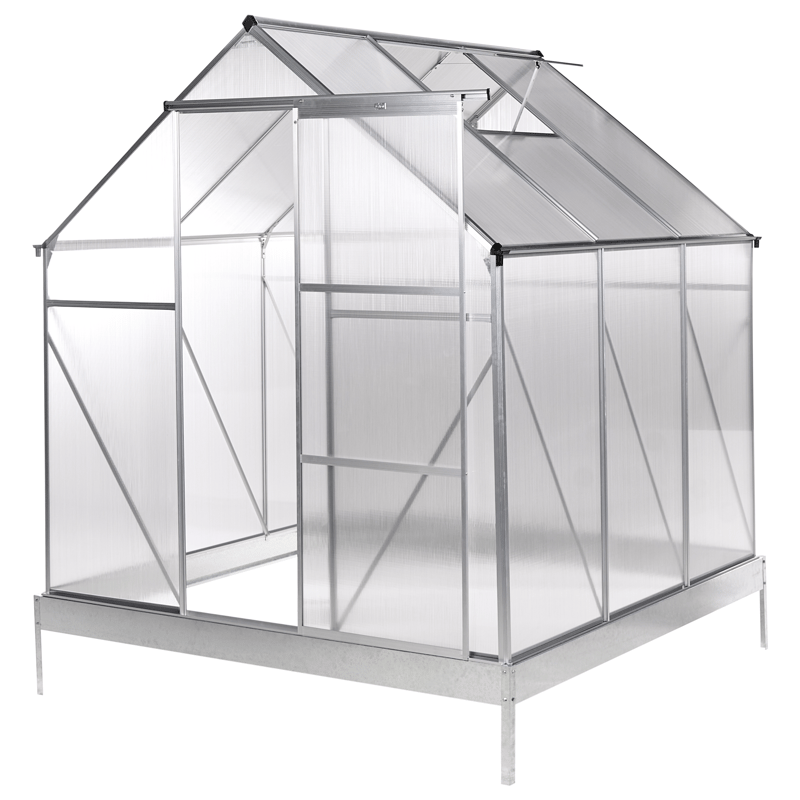 Växthus För Trädgård Apulia Silver 190 cm - Silver/Transparent - Trädgård & spabad - Trädgårdsskötsel - Växthus