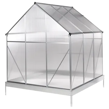 Växthus För Trädgård Apulia Silver 190 cm - Silver/Transparent - Trädgård & spabad - Trädgårdsskötsel - Växthus