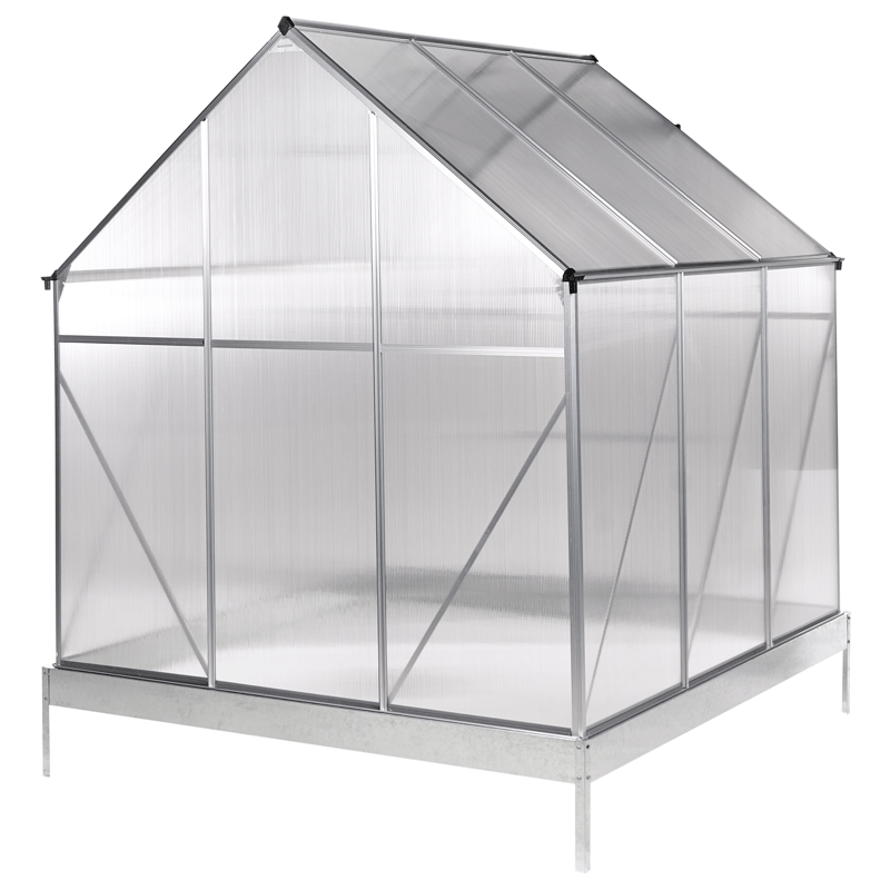 Växthus För Trädgård Apulia Silver 190 cm - Silver/Transparent - Trädgård & spabad - Trädgårdsskötsel - Växthus