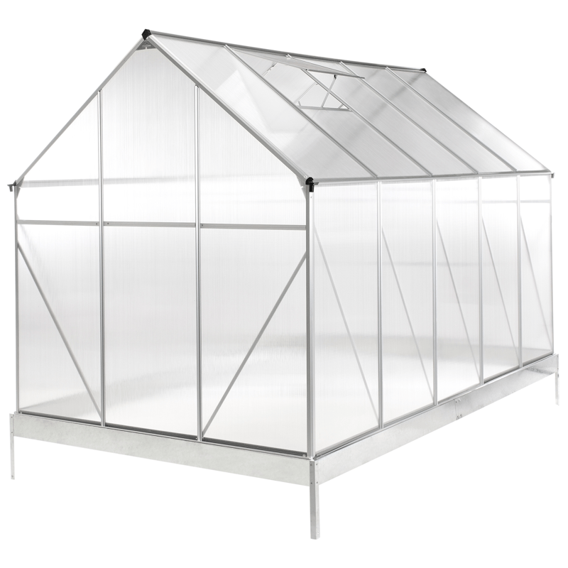 Växthus För Trädgård Apulia Silver 315 cm - Silver/Transparent - Trädgård & spabad - Trädgårdsskötsel - Växthus