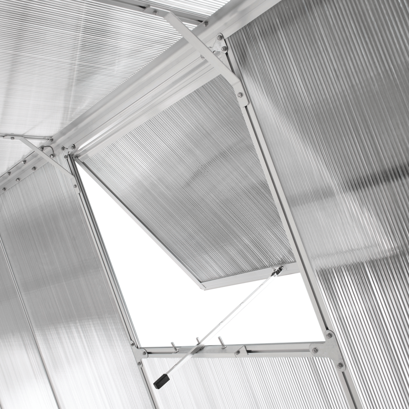 Växthus För Trädgård Apulia Silver 315 cm - Silver/Transparent - Trädgård & spabad - Trädgårdsskötsel - Växthus