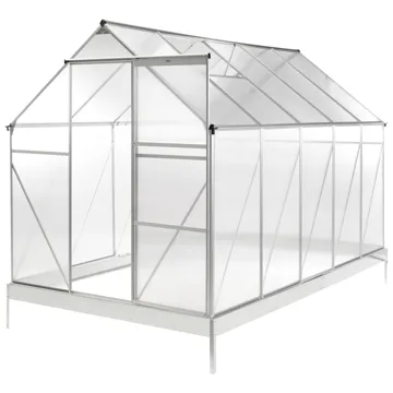 Växthus För Trädgård Apulia Silver 315 cm - Silver/Transparent - Trädgård & spabad - Trädgårdsskötsel - Växthus
