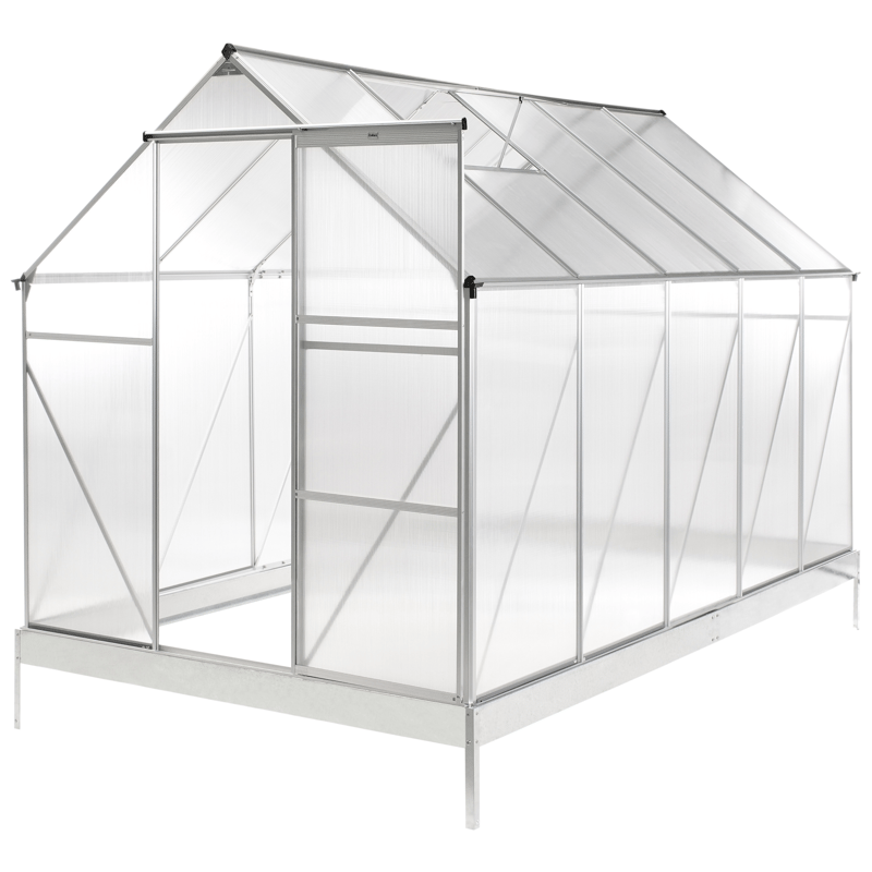 Växthus För Trädgård Apulia Silver 315 cm - Silver/Transparent - Trädgård & spabad - Trädgårdsskötsel - Växthus