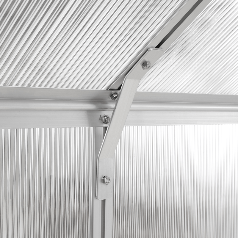 Växthus För Trädgård Apulia Silver 315 cm - Silver/Transparent - Trädgård & spabad - Trädgårdsskötsel - Växthus