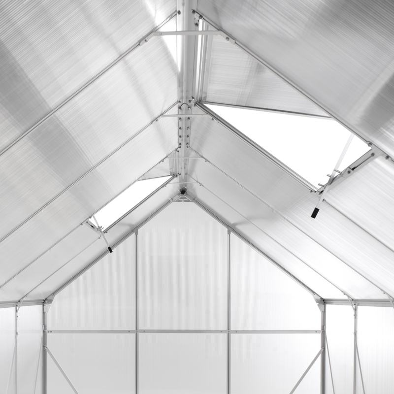 Växthus För Trädgård Apulia Silver 315 cm - Silver/Transparent - Trädgård & spabad - Trädgårdsskötsel - Växthus