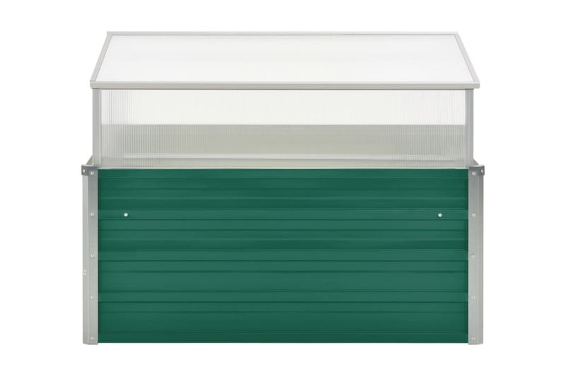 Växthus grön 100x100x77 cm galvaniserat stål - Grön - Trädgård & spabad - Trädgårdsskötsel - Växthus