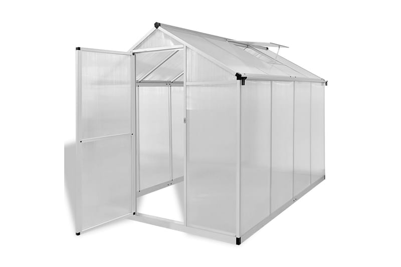 Växthus i förstärkt aluminium med basram 4,6 m² - Transparent - Trädgård & spabad - Trädgårdsskötsel - Växthus