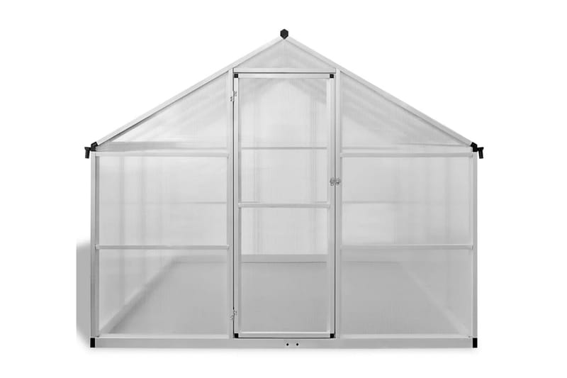 Växthus i förstärkt aluminium med basram 6,05 m² - Transparent - Växthus - Fristående växthus