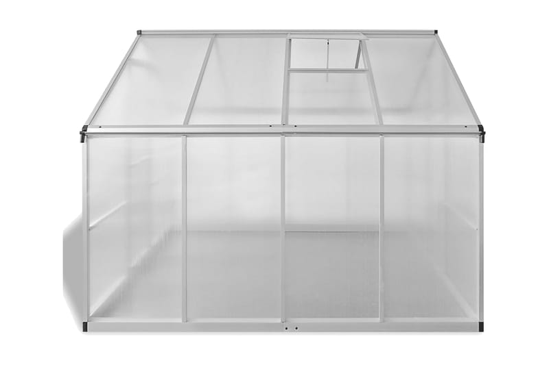 Växthus i förstärkt aluminium med basram 6,05 m² - Transparent - Trädgård & spabad - Trädgårdsskötsel - Växthus