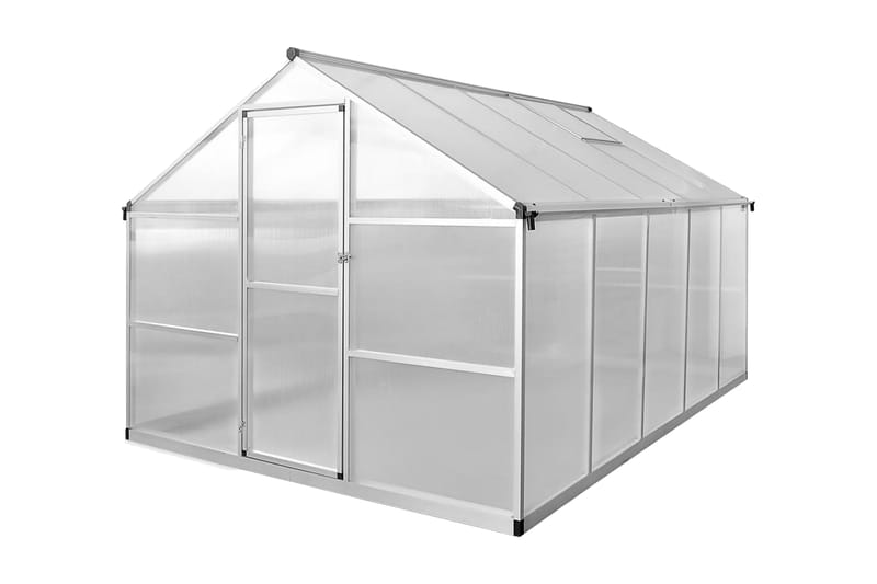 Växthus i förstärkt aluminium med basram 7,55 m² - Transparent - Växthus - Fristående växthus