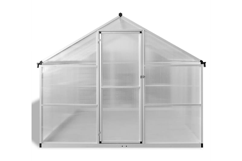 Växthus i förstärkt aluminium med basram 7,55 m² - Transparent - Trädgård & spabad - Trädgårdsskötsel - Växthus