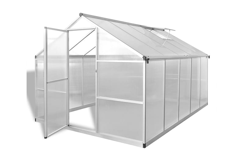 Växthus i förstärkt aluminium med basram 7,55 m² - Transparent - Trädgård & spabad - Trädgårdsskötsel - Växthus
