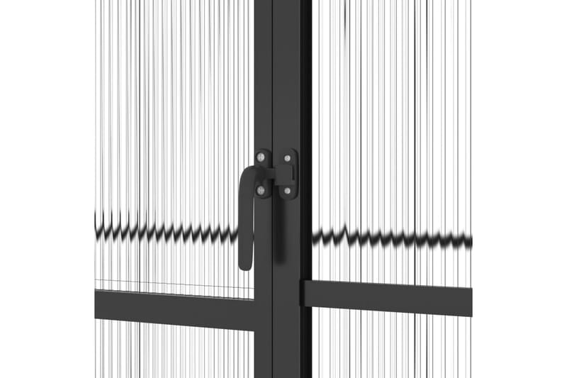 Växthus med basram antracit 3,3 m² aluminium - Grå - Trädgård & spabad - Trädgårdsskötsel - Växthus