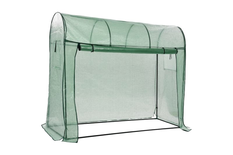 Växthus med blixtlåsförsedd dörr 200x80x170 cm - Grön - Trädgård & spabad - Trädgårdsskötsel - Växthus