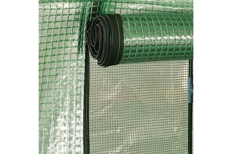 Växthus med stålram 0,5 m² 1x0,5x1,9 m - Grön - Trädgård & spabad - Trädgårdsskötsel - Växthus