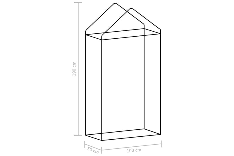 Växthus med stålram 0,5 m² 1x0,5x1,9 m - Grön - Trädgård & spabad - Trädgårdsskötsel - Växthus