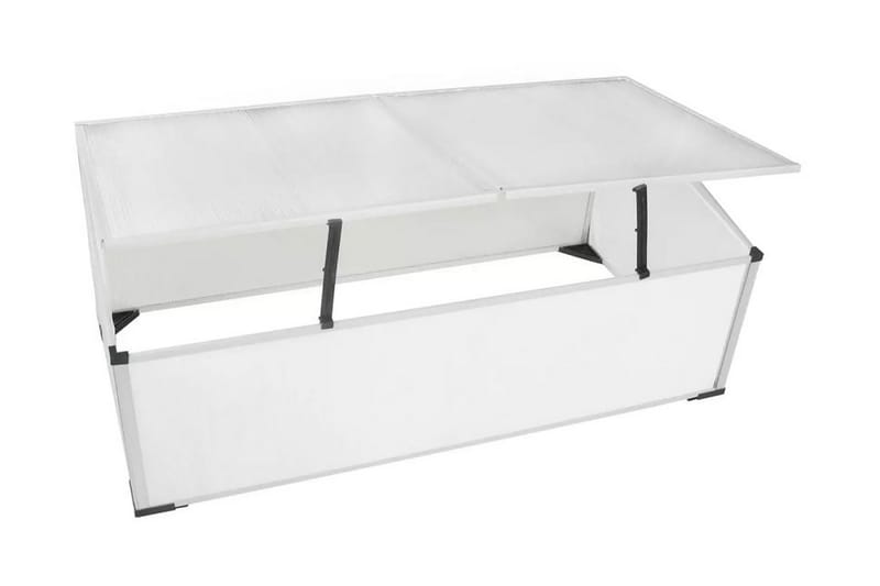 Drivbänk med 2 lock utan golv - Transparent - Trädgård & spabad - Trädgårdsskötsel - Växthus - Växthustillbehör
