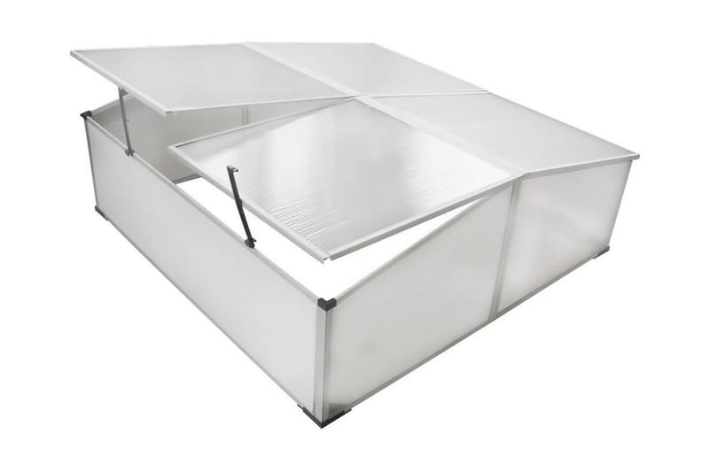 Drivbänk med 4 lock utan golv - Transparent - Trädgård & spabad - Trädgårdsskötsel - Växthus - Växthustillbehör