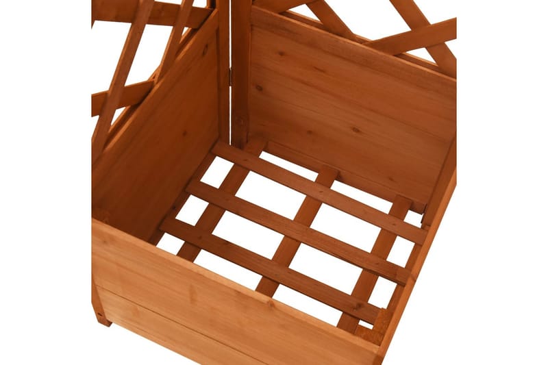 Hörnspaljé med odlingslåda 40x40x150 cm massivt granträ - Brun - Trädgård & spabad - Trädgårdsskötsel - Växthus - Växthustillbehör