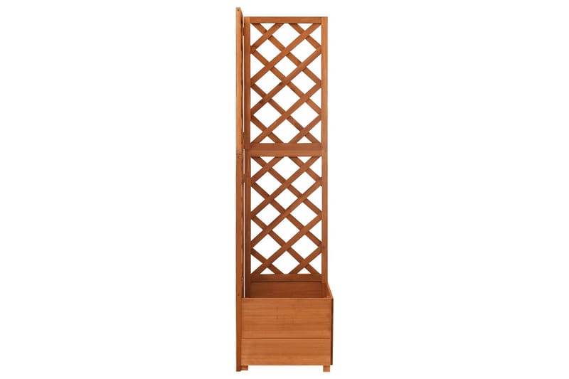 Hörnspaljé med odlingslåda 40x40x150 cm massivt granträ - Brun - Trädgård & spabad - Trädgårdsskötsel - Växthus - Växthustillbehör