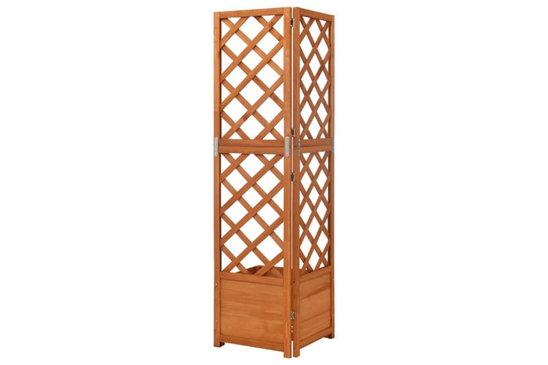 Hörnspaljé med odlingslåda 40x40x150 cm massivt granträ - Brun - Trädgård & spabad - Trädgårdsskötsel - Växthus - Växthustillbehör