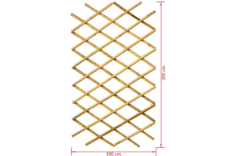 Nature Trädgårdsspaljé 100x200 cm Bambu 6040722 - Brun - Växthustillbehör - Spalje