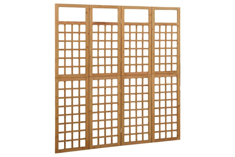 Rumsavdelare/Spaljé 4 paneler massiv furu 161x180 cm - Brun - Trädgård & spabad - Trädgårdsskötsel - Växthus - Växthustillbehör