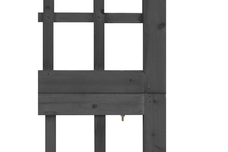 Rumsavdelare/Spaljé 4 paneler massiv gran svart 161x180 cm - Svart - Trädgård & spabad - Trädgårdsskötsel - Växthus - Växthustillbehör