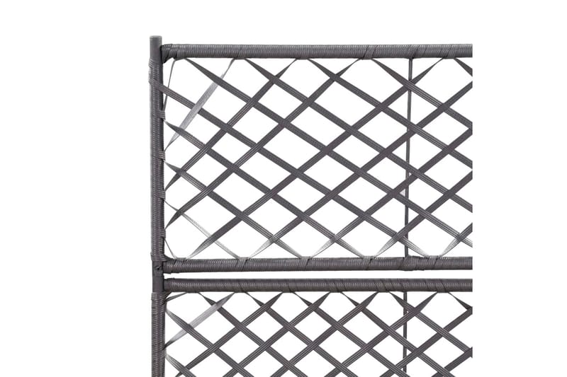 Spaljé med 2 krukor upphöjd 58x30x107 cm konstrotting svart - Svart - Trädgård & spabad - Trädgårdsskötsel - Växthus - Växthustillbehör