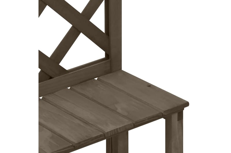 Växtställ med spaljé grå 70x42x115 cm massivt granträ - Grå - Trädgård & spabad - Trädgårdsskötsel - Växthus - Växthustillbehör
