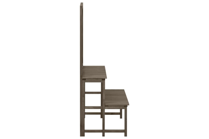 Växtställ med spaljé grå 70x42x115 cm massivt granträ - Grå - Trädgård & spabad - Trädgårdsskötsel - Växthus - Växthustillbehör