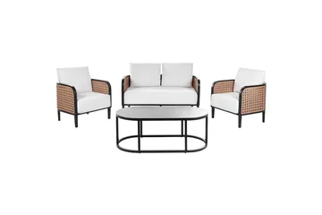 2-sitssoffa med fåtöljer Montefalco - Utemöbler - Loungemöbler - Soffgrupp utomhus