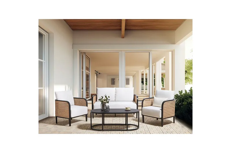 2-sitssoffa med fåtöljer Montefalco - Trädgård & spabad - Utemiljö - Altan & terrass - Altanmöbler