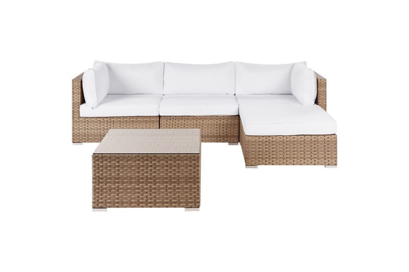 3-sits Loungegrupp Sano Högervänd, Natur/vit