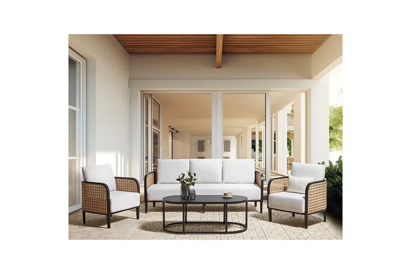 3-sitssoffa med fåtöljer Montefalco - Trädgård & spabad - Utemiljö - Altan & terrass - Altanmöbler