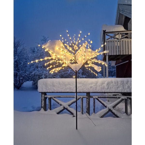 Albero Dekorationsträd belysning 250 cm - svart med vita ljuspunkter - Trädgård & spabad - Utemiljö - Altan & terrass - Altanbelysning
