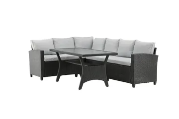 Bentwood Loungegrupp Utomhus 5-sits - Svart/Grå - Utemöbler - Loungemöbler - Soffgrupp utomhus