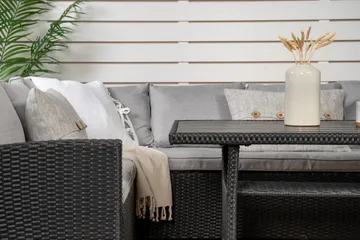 Bentwood Loungegrupp Utomhus 5-sits - Svart/Grå - Utemöbler - Loungemöbler - Soffgrupp utomhus