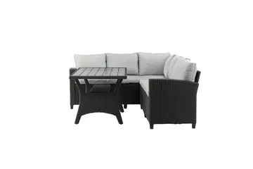 Bentwood Loungegrupp Utomhus 5-sits - Svart/Grå - Utemöbler - Loungemöbler - Soffgrupp utomhus