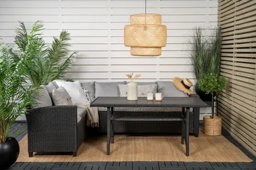 Bentwood Loungegrupp Utomhus 5-sits - Svart/Grå - Utemöbler - Loungemöbler - Soffgrupp utomhus