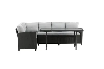 Bentwood Loungegrupp Utomhus 5-sits - Svart/Grå - Utemöbler - Loungemöbler - Soffgrupp utomhus