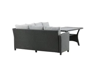 Bentwood Loungegrupp Utomhus 5-sits - Svart/Grå - Utemöbler - Loungemöbler - Soffgrupp utomhus