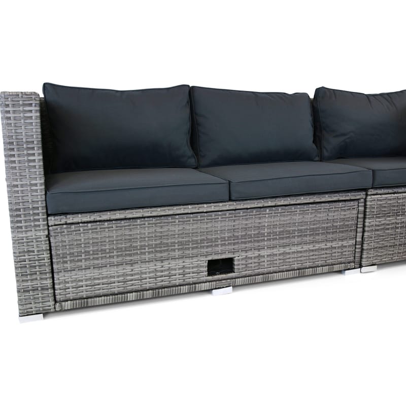 Exklusiv loungegrupp | Inbyggd förvaring | Grå konstrotting | Djursvik - Trädgård & spabad - Utemiljö - Altan & terrass - Altanmöbler