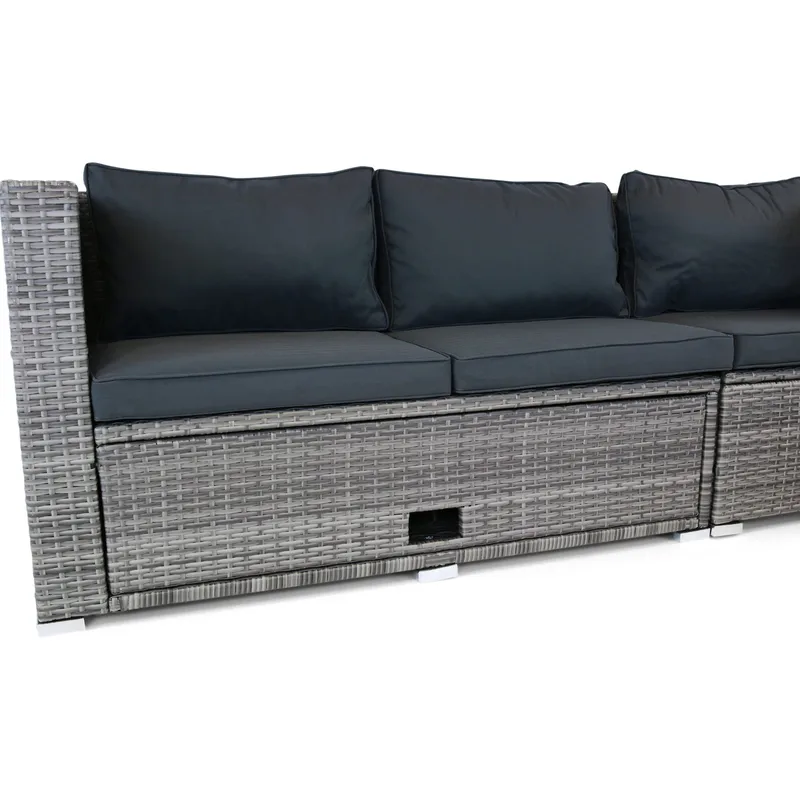 Exklusiv loungegrupp | Inbyggd förvaring | Grå konstrotting | Djursvik - Trädgård & spabad - Utemiljö - Altan & terrass - Altanmöbler