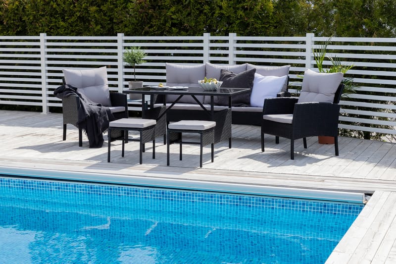 Knock Loungegrupp Utomhus - Svart - Trädgård & spabad - Utemiljö - Altan & terrass - Altanmöbler