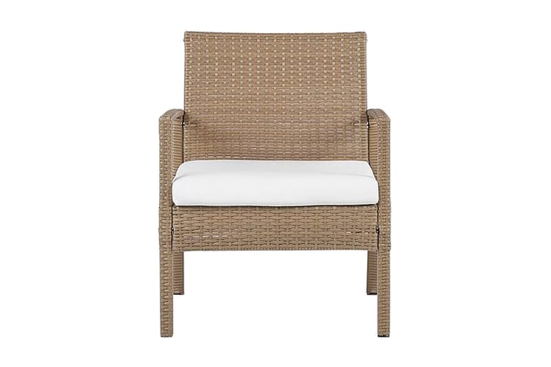 Loungegrupp Utomhus 4-sits konstrotting ljusbrun MARSALA - Trä/natur - Trädgård & spabad - Utemiljö - Altan & terrass - Altanmöbler