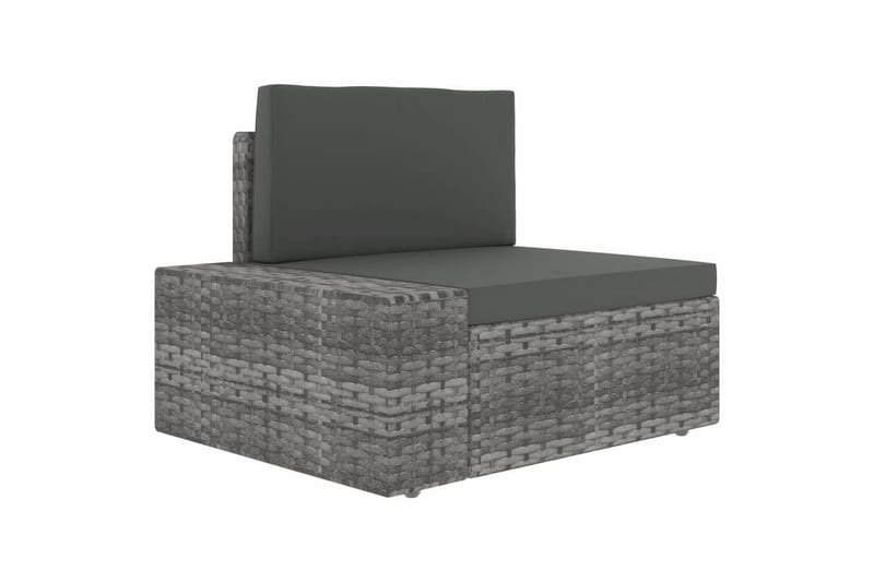 Loungegrupp Utomhus för trädgården 10 delar konstrotting grå - Grå - Trädgård & spabad - Utemiljö - Altan & terrass - Altanmöbler