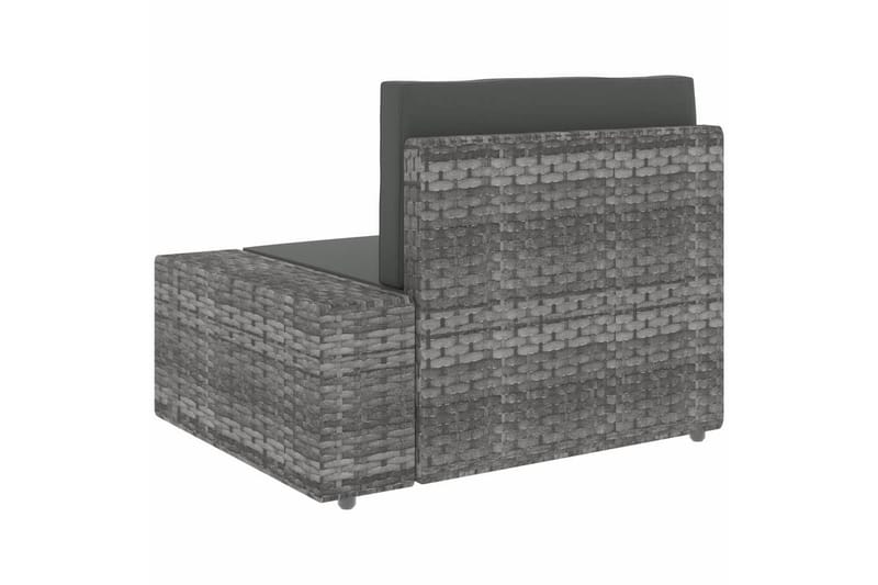Loungegrupp Utomhus för trädgården 10 delar konstrotting grå - Grå - Trädgård & spabad - Utemiljö - Altan & terrass - Altanmöbler