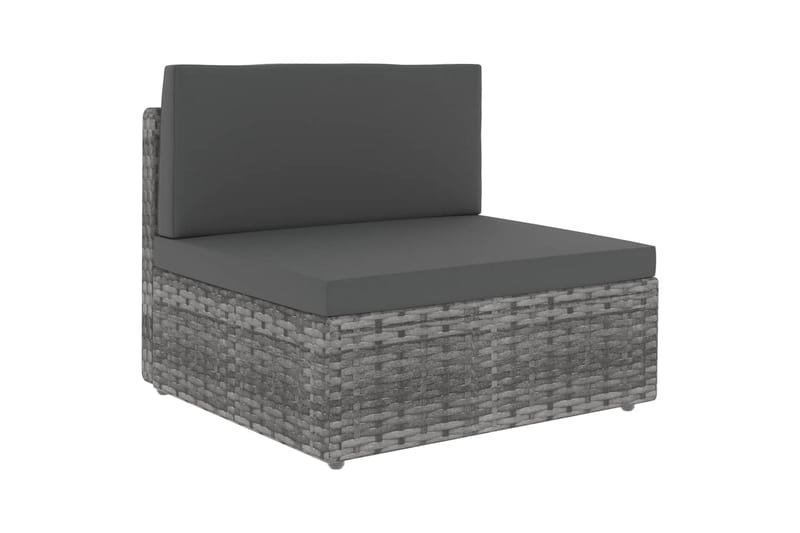 Loungegrupp Utomhus för trädgården 10 delar konstrotting grå - Grå - Trädgård & spabad - Utemiljö - Altan & terrass - Altanmöbler