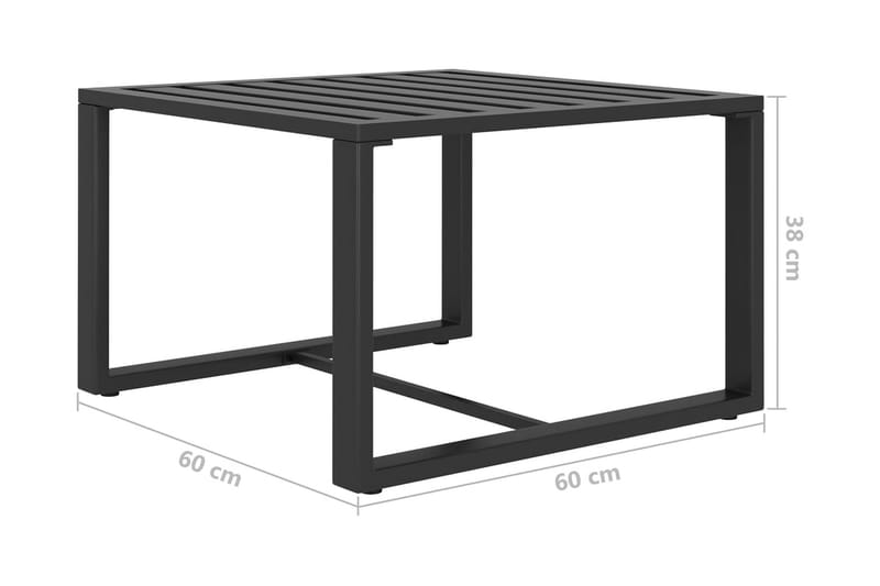 Loungegrupp Utomhus för trädgården 5 delar med dynor aluminium - Antracit - Trädgård & spabad - Utemiljö - Altan & terrass - Altanmöbler